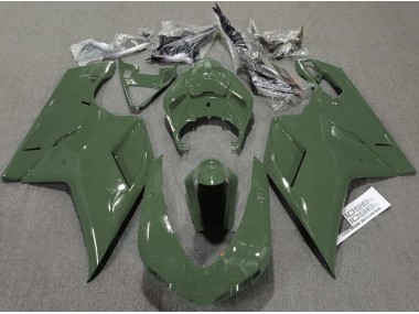 Best Army Green Gloss Ducati 848 1098 1198 Motorcycle Fairings 2007-2012