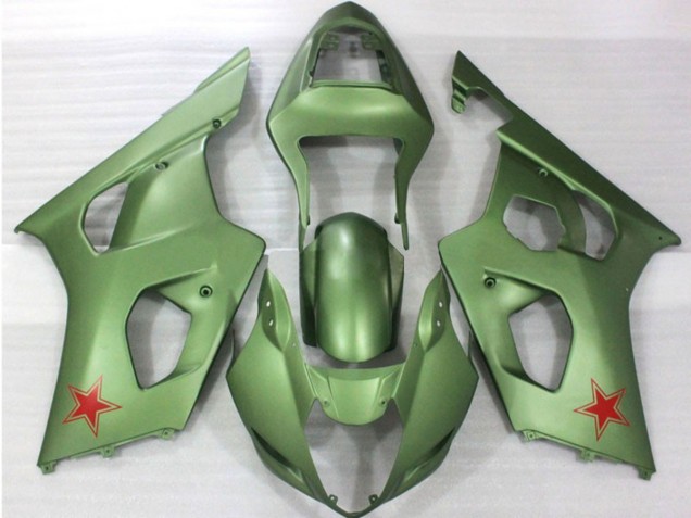 Best Army Green Suzuki GSXR 1000 Motorcycle Fairings 2003-2004 Best Army Green Suzuki GSXR 1000 Motorcycle Fairings 2003-2004