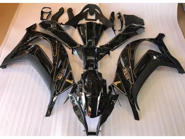 Best Black and Gold Kawasaki ZX10R Motorcycle Fairings 2016-2019