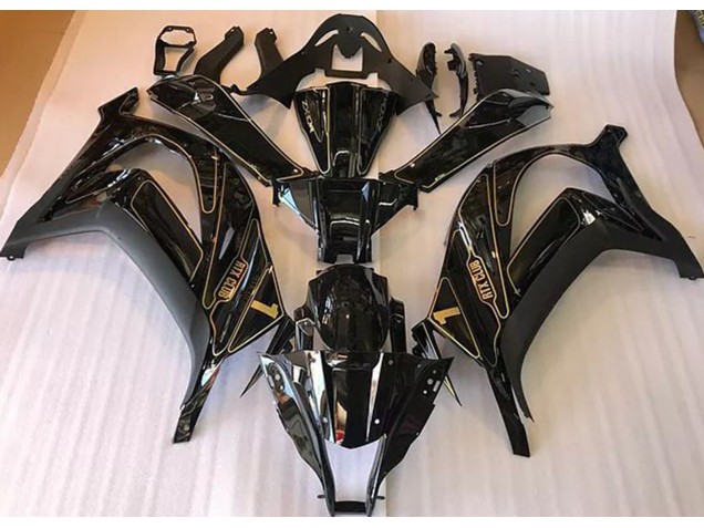Best Black and Gold Kawasaki ZX10R Motorcycle Fairings 2016-2019 Best Black and Gold Kawasaki ZX10R Motorcycle Fairings 2016-2019