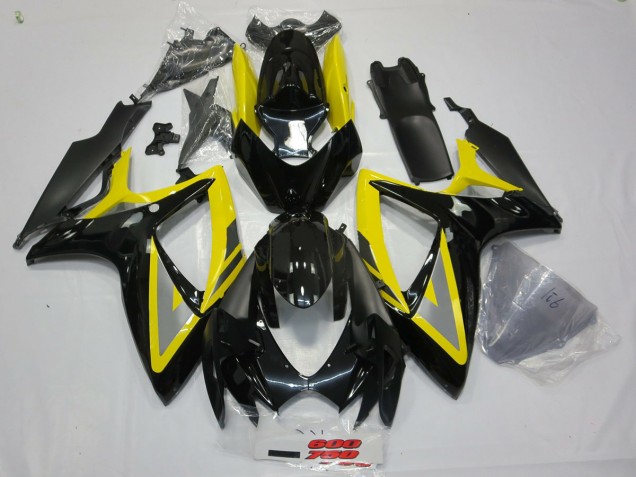 Best Black and Yellow Oh Ah Suzuki GSXR 600-750 Motorcycle Fairings 2006-2007 Best Black and Yellow Oh Ah Suzuki GSXR 600-750 Motorcycle Fairings 2006-2007
