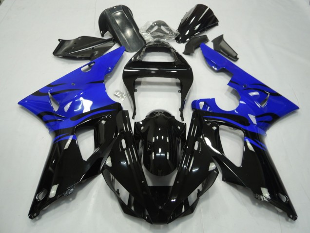 Best Black Flame & Blue Yamaha R1 Motorcycle Fairings 2000-2001 Best Black Flame & Blue Yamaha R1 Motorcycle Fairings 2000-2001