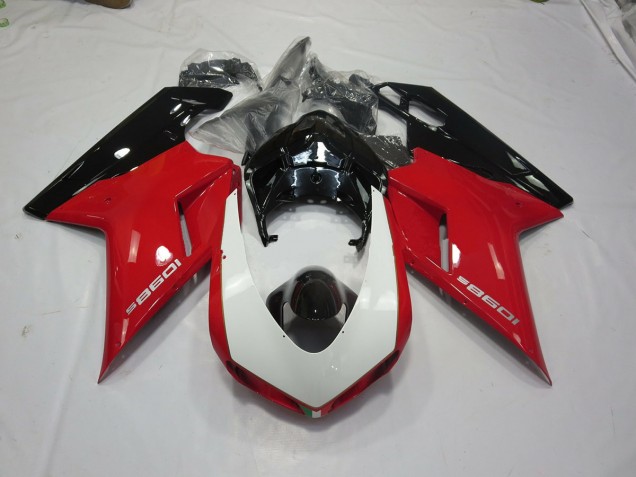 Best Black Red and White Ducati 848 1098 1198 Motorcycle Fairings 2007-2012 Best Black Red and White Ducati 848 1098 1198 Motorcycle Fairings 2007-2012