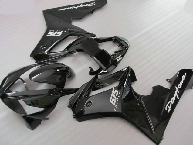 Best Black Triple Triumph Daytona 675 Motorcycle Fairings 2006-2008