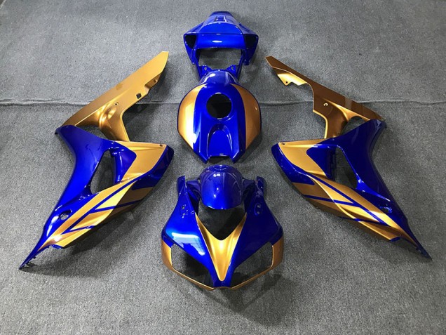Best Blue and Gold Honda CBR1000RR Motorcycle Fairings 2006-2007 Best Blue and Gold Honda CBR1000RR Motorcycle Fairings 2006-2007