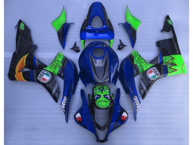 Best Blue and Green Shark Honda CBR600RR Motorcycle Fairings 2007-2008