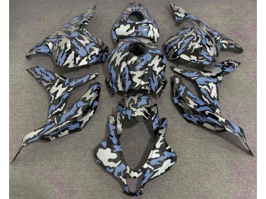 Best Blue and Silver Camo Honda CBR600RR Motorcycle Fairings 2009-2012