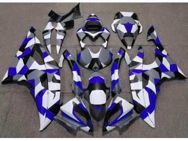 Best Blue Camo Plain Yamaha R6 Motorcycle Fairings 2008-2016