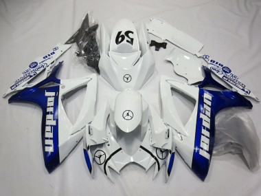 Best Blue Jordan Suzuki GSXR 600-750 Motorcycle Fairings 2006-2007
