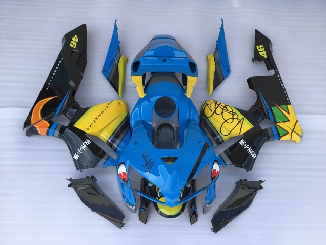 Best Blue Shark & Yellow Honda CBR600RR Motorcycle Fairings 2005-2006 Best Blue Shark & Yellow Honda CBR600RR Motorcycle Fairings 2005-2006