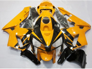 Best Bright Orange & Gloss Black Design Honda CBR600RR Motorcycle Fairings 2005-2006