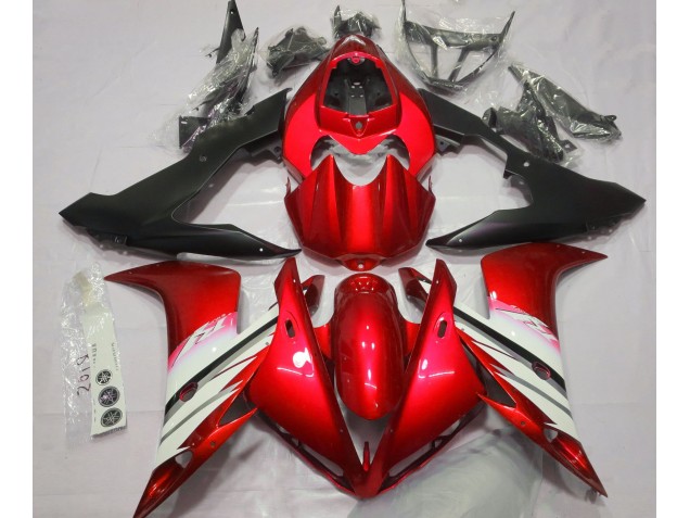 Best Bright Red & White Yamaha R1 Motorcycle Fairings 2004-2006