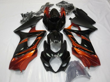 Best Burnt Orange and Black Suzuki GSXR 1000 Motorcycle Fairings 2007-2008