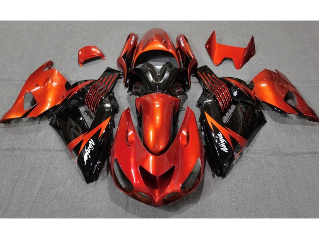 Best Burnt Orange Black Kawasaki ZX14R Motorcycle Fairings 2006-2011 Best Burnt Orange Black Kawasaki ZX14R Motorcycle Fairings 2006-2011