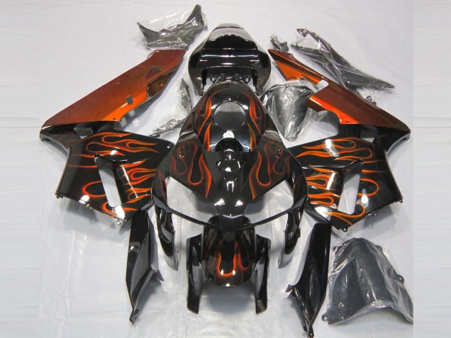 Best Burnt Orange Flame Honda CBR600RR Motorcycle Fairings 2005-2006 Best Burnt Orange Flame Honda CBR600RR Motorcycle Fairings 2005-2006