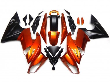 Best Burnt Orange Kawasaki Ninja 650R Motorcycle Fairings 2007-2011