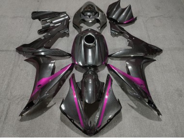 Best Carbon Style w Pink Yamaha R1 Motorcycle Fairings 2004-2006