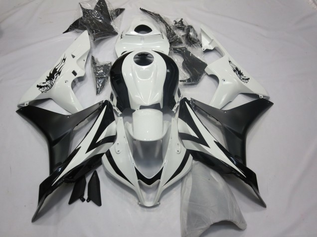 Best Custom OEM Style White and Black Honda CBR600RR Motorcycle Fairings 2007-2008