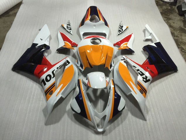 Best Custom White Repsol Honda CBR600RR Motorcycle Fairings 2007-2008