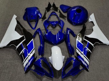Best Dark Blue and White Custom Yamaha R6 Motorcycle Fairings 2008-2016