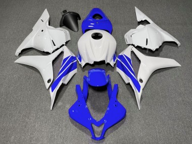 Best Dark Blue and White Side Stripe Honda CBR600RR Motorcycle Fairings 2009-2012