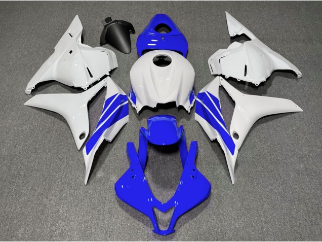 Best Dark Blue and White Side Stripe Honda CBR600RR Motorcycle Fairings 2009-2012