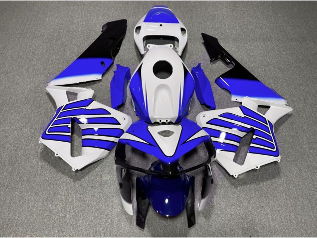 Best Dark Blue and White Wings Honda CBR600RR Motorcycle Fairings 2005-2006
