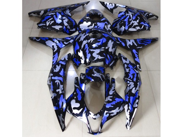 Best Dark Blue Snow Camo Honda CBR600RR Motorcycle Fairings 2009-2012