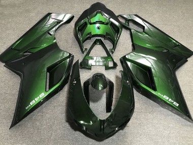 Best Deep Green Ducati 848 1098 1198 Motorcycle Fairings 2007-2012