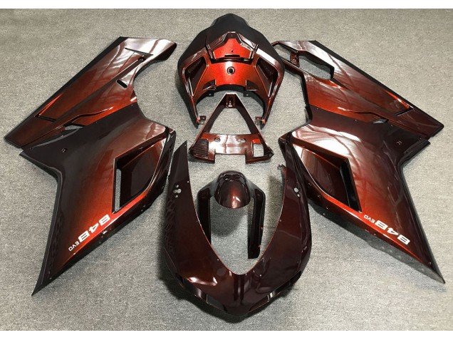 Best Deep Orange Ducati 848 1098 1198 Motorcycle Fairings 2007-2012 Best Deep Orange Ducati 848 1098 1198 Motorcycle Fairings 2007-2012