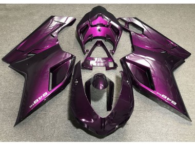 Best Deep Pink Ducati 848 1098 1198 Motorcycle Fairings 2007-2012