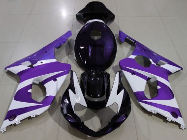 Best Deep Purple & logos Suzuki GSXR 1000 Motorcycle Fairings 2000-2002