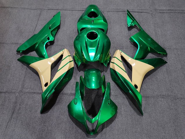 Best Emerald Green and Tan Honda CBR600RR Motorcycle Fairings 2007-2008 Best Emerald Green and Tan Honda CBR600RR Motorcycle Fairings 2007-2008