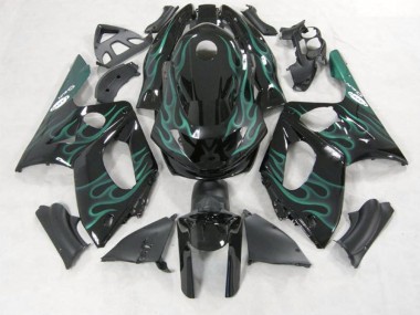 Best Emerald Green Flame Yamaha YZF600 Motorcycle Fairings 1998-2007