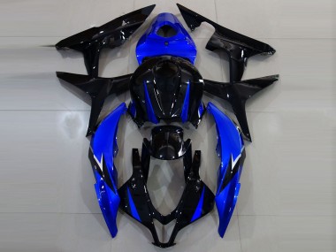 Best Gloss Black and Blue Honda CBR600RR Motorcycle Fairings 2007-2008