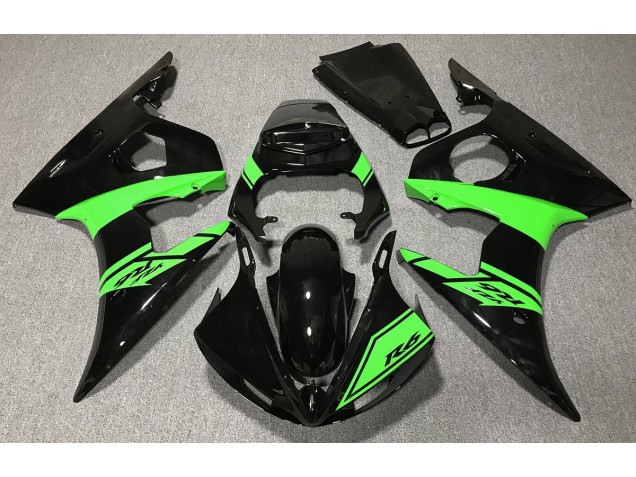 Best Gloss Black and Green Yamaha R6 Motorcycle Fairings 2003-2005 Best Gloss Black and Green Yamaha R6 Motorcycle Fairings 2003-2005