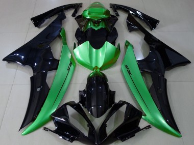 Best Gloss Black & Light Green Yamaha R6 Motorcycle Fairings 2008-2016