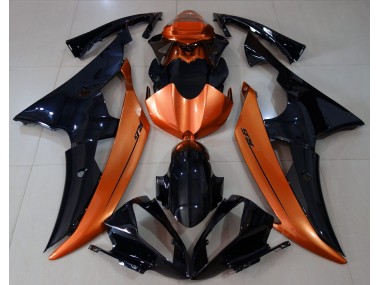 Best Gloss Black & Light Orange Yamaha R6 Motorcycle Fairings 2008-2016