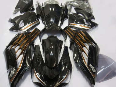 Best Gloss Black & Orange Kawasaki ZX14R Motorcycle Fairings 2012-2019