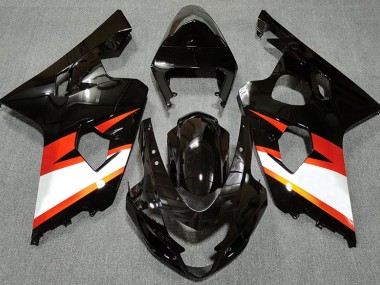 Best Gloss Black & Orange Suzuki GSXR 600-750 Motorcycle Fairings 2004-2005