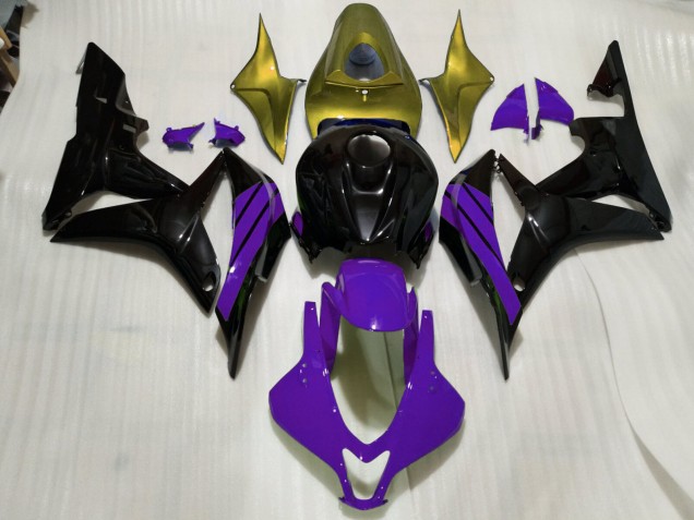 Best Gloss Black & Purple and Gold Accents Honda CBR600RR Motorcycle Fairings 2007-2008 Best Gloss Black & Purple and Gold Accents Honda CBR600RR Motorcycle Fairings 2007-2008