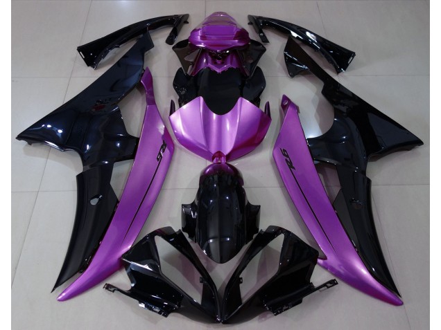 Best Gloss Black & Rose Purple Yamaha R6 Motorcycle Fairings 2008-2016