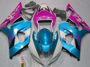 Best Gloss Blue and Pink Suzuki GSXR 1000 Motorcycle Fairings 2003-2004
