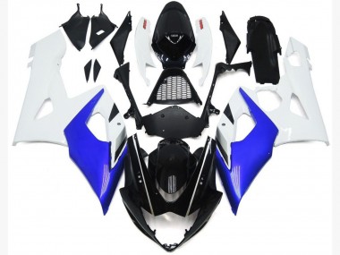 Best Gloss Blue and White Gloss Lowers Suzuki GSXR 1000 Motorcycle Fairings 2005-2006