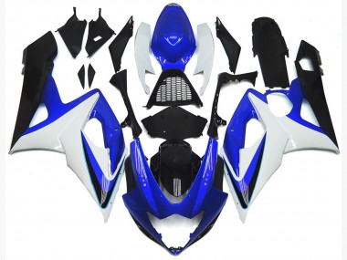 Best Gloss Blue and White with red logo Suzuki GSXR 1000 Motorcycle Fairings 2005-2006