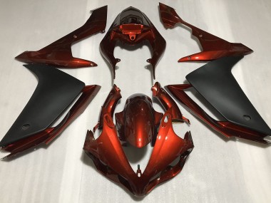 Best Gloss Dark Orange & Black Yamaha R1 Motorcycle Fairings 2007-2008