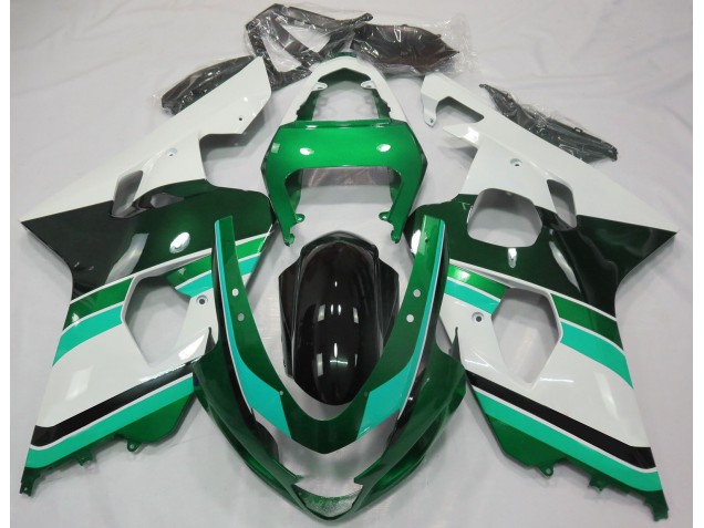Best Gloss Green & Green Suzuki GSXR 600-750 Motorcycle Fairings 2004-2005