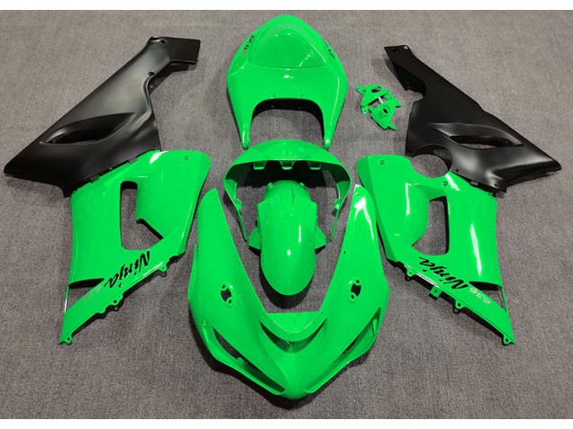 Best Gloss Green Kawasaki ZX6R Motorcycle Fairings 2005-2006 Best Gloss Green Kawasaki ZX6R Motorcycle Fairings 2005-2006