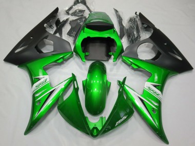 Best Gloss Green & White Yamaha R6 Motorcycle Fairings 2003-2005