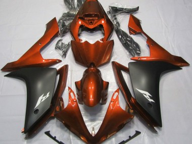 Best Gloss Orange and Black Yamaha R1 Motorcycle Fairings 2007-2008